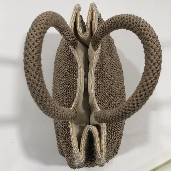 Vintage The Sak : Elliot Lucca : nylon crochet body skirt in taupe and beige - Picture 3 of 7